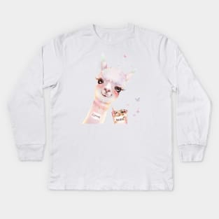 LLama Boba Kids Long Sleeve T-Shirt